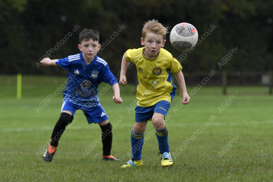 Astley & Buckshaw Juniors White vs Penwortham St Teresa's FC Black, Under 8, Football, Penwortham, UK - 20 Sep 2025