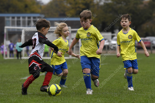 Penwortham St Teresa's FC Black vs Cadley FC Orange, Under 7, Football, Penwortham, UK - 18 Oct 2025