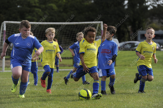 Penwortham St Teresa's FC Blue vs Bamber Bridge United Blue, Under 7, Football, Penwortham, UK - 13 Sep 2025