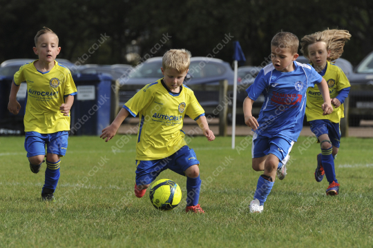 Penwortham St Teresa's FC Blue vs Bamber Bridge United Blue, Under 7, Football, Penwortham, UK - 13 Sep 2025