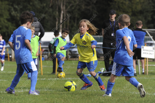 Penwortham St Teresa's FC Blue vs Bamber Bridge United Blue, Under 7, Football, Penwortham, UK - 13 Sep 2025