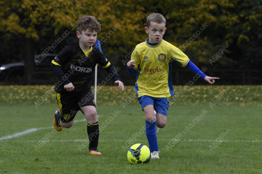 Penwortham St Teresa's FC Red vs Springfields Black, Under 8, Football, Penwortham, UK - 18 Oct 2025