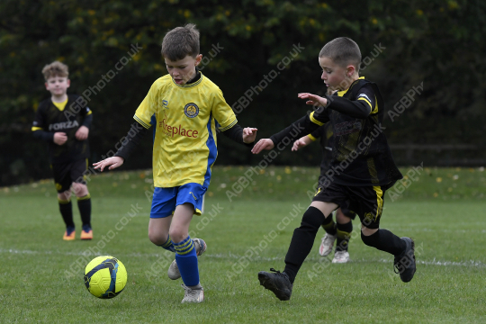 Penwortham St Teresa's FC Red vs Springfields Black, Under 8, Football, Penwortham, UK - 18 Oct 2025