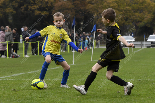 Penwortham St Teresa's FC Red vs Springfields Black, Under 8, Football, Penwortham, UK - 18 Oct 2025