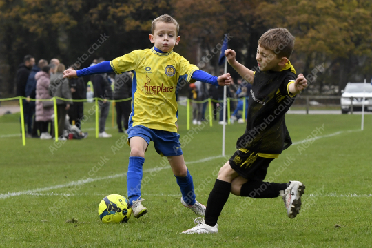 Penwortham St Teresa's FC Red vs Springfields Black, Under 8, Football, Penwortham, UK - 18 Oct 2025
