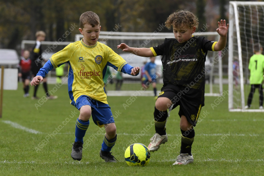 Penwortham St Teresa's FC Red vs Springfields Black, Under 8, Football, Penwortham, UK - 18 Oct 2025