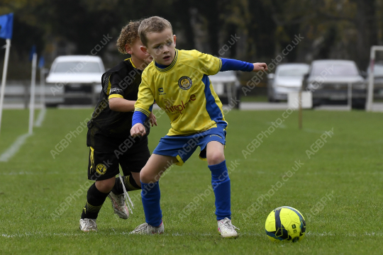 Penwortham St Teresa's FC Red vs Springfields Black, Under 8, Football, Penwortham, UK - 18 Oct 2025