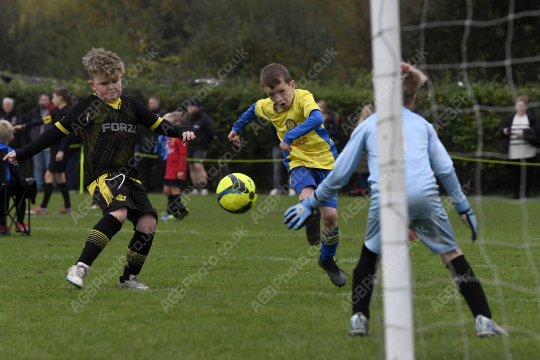 Penwortham St Teresa's FC Red vs Springfields Black, Under 8, Football, Penwortham, UK - 18 Oct 2025