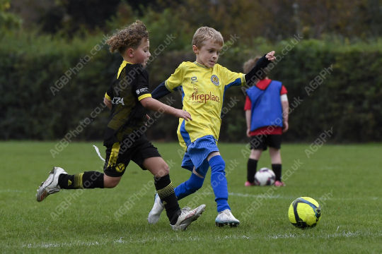 Penwortham St Teresa's FC Red vs Springfields Black, Under 8, Football, Penwortham, UK - 18 Oct 2025