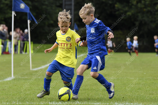 Penwortham St Teresa's FC White vs Astley & Buckshaw Juniors Blue, Under 7, Football, Penwortham, UK - 27 Sep 2025