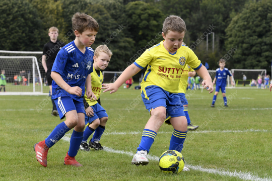 Penwortham St Teresa's FC White vs Astley & Buckshaw Juniors Blue, Under 7, Football, Penwortham, UK - 27 Sep 2025