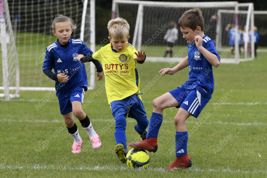 Penwortham St Teresa's FC White vs Astley & Buckshaw Juniors Blue, Under 7, Football, Penwortham, UK - 27 Sep 2025