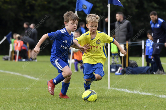 Penwortham St Teresa's FC White vs Astley & Buckshaw Juniors Blue, Under 7, Football, Penwortham, UK - 27 Sep 2025